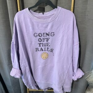 Aerie Lavender Graphic Sweatshirt